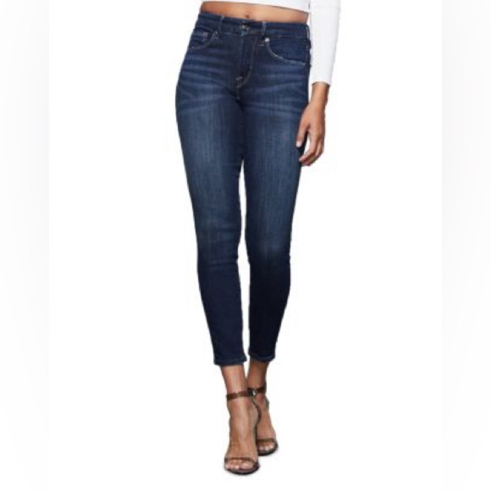 Good American Good Legs Skinny Cropped Jeans in Blue260 Size 6/28
